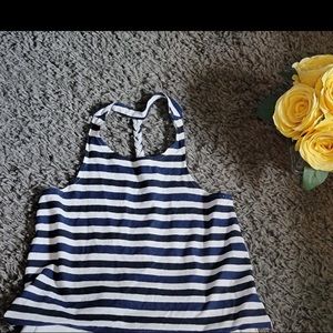 striped blue zara tank top